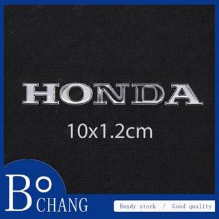 Bochang สติกเกอร์โลโก้ Honda 3D กันน้ํา 10x1.2 ซม. สําหรับตกแต่งรถจักรยานยนต์ 2 ชิ้น 1 ชุด