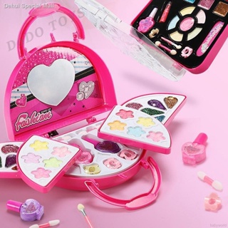 🎈รองรับ COD💖BABYWORLD Childrens Non-Toxic Cosmetics Beauty Toys Pretend Play Girls Princess Handbag Makeup Box Set