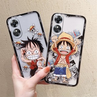 พร้อมส่ง ใหม่ เคสโทรศัพท์มือถือ ซิลิโคนนิ่ม ใส บางมาก กันกระแทก ลายการ์ตูนลูฟี่ Run Luffy สร้างสรรค์ สําหรับ OPPO A58 A78 4G 2023 A58 4G