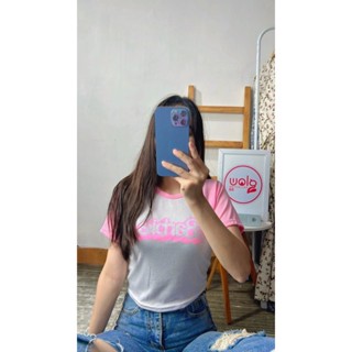 Kohzen - ZGW เสื้อยืดลําลอง แขนสั้น พิมพ์ลาย NIVA Crop Top BARBIEEE TONE (LD 88.p40) สําหรับผู้หญิง