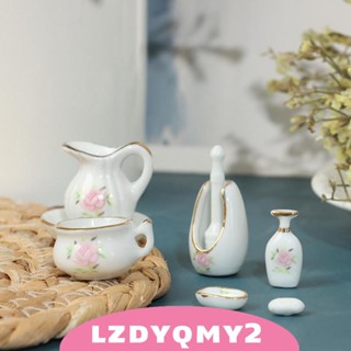 [Lzdyqmy2] ฉากเซรามิค 1:12 สําหรับตกแต่งบ้านตุ๊กตา ห้องน้ํา DIY