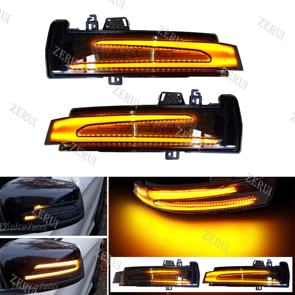 Zr ไฟเลี้ยวไดนามิก LED ติดกระจกมองข้าง สําหรับ Mercedes Benz W204 CLA A B C E S GLA GLK CLS Class W1