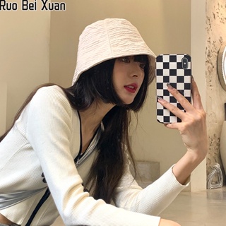 Ruo Bei Xuan ผู้หญิงใหม่หมวกชาวประมงผู้หญิงแฟชั่นกลางแจ้งท่องเที่ยวญี่ปุ่นครีมกันแดดม่านบังแดดหมวกอ่างล้างหน้า