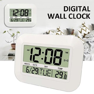 New Large Digital Wall Clock with Temperature Silent for Home Desk Living Room