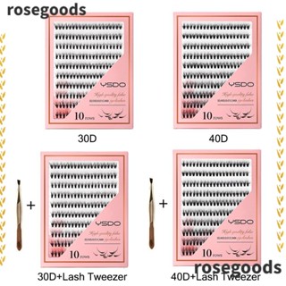 Rosegoods1 ชุดต่อขนตา 10-14 มม. 200 ชิ้น สําหรับผู้หญิง DIY