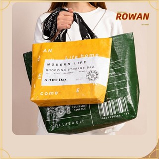 Rowans กระเป๋าช้อปปิ้ง ผ้าไนล่อน พับได้ ความจุขนาดใหญ่