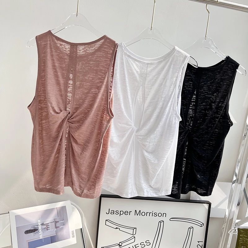 YOGATRUTH เสื้อยืดแขนกุด ระบายอากาศ แห้งเร็ว ออกกำลังกาย