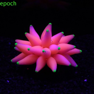 Epoch ปะการังจําลอง ซิลิโคนเรืองแสง แบบนิ่ม สีสันสดใส สําหรับตู้ปลา