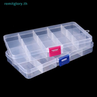 Remitglory กล่องเก็บเครื่องประดับ ต่างหู สร้อยข้อมือ ลูกปัด แบบใส 15 ช่อง