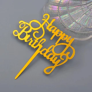 💗โค้ดส่งฟรี💗 ท็อปเปอร์อะคริลิค Happy Birthday ท็อปเปอร์อะคริลิคแต่งเค้ก สําหรับตกแต่งเค้กวันเกิด เครื่องมือตกแต่งเค้ก