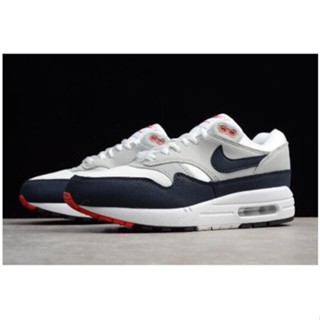 Nk Air Max 1 OG Anniversary Obsidian White/Dark ออบซิเดียน สําหรับครบรอบ 908375-104 รองเท้าวิ่ง