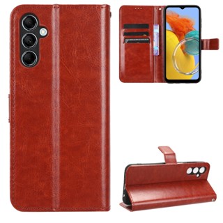 เคสโทรศัพท์มือถือหนัง ฝาพับ พร้อมช่องใส่บัตร สําหรับ Samsung Galaxy M34 5G M34 5G