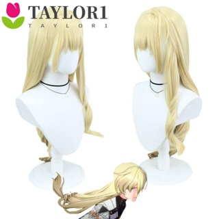 Taylor1 Honkai วิกผมคอสเพลย์ รางดาว ผมยาว หยักศก สังเคราะห์ สีทอง สําหรับปาร์ตี้ฮาโลวีน