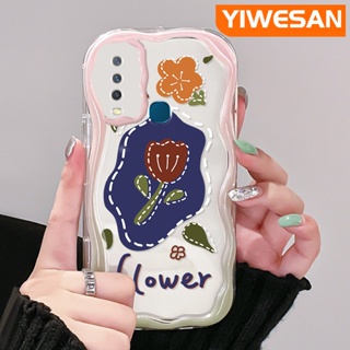 เคสโทรศัพท์มือถือแบบนิ่ม ใส ลายดอกกุหลาบ สีครีม หลากสี สําหรับ VIVO Y12 Y15 Y17 Y12i Y3 Y3s 2020