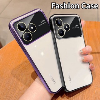 เคสโทรศัพท์มือถือแบบนิ่ม ใส กันกระแทก กันรอยกล้อง แฟชั่น สําหรับ Realme C55 C53 NFC 2023 C35 C33 C21Y C25Y Narzo 50A Prime 4G