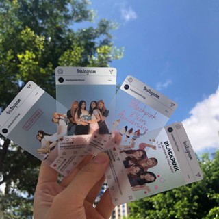 โปสการ์ด PVC ใส เนื้อแมตต์ ลาย Black-Pink Coachella Performance Photocards ICE CREAM สีดํา สีชมพู สําหรับตกแต่งบ้าน จํานวน 8 ชิ้น ต่อชุด