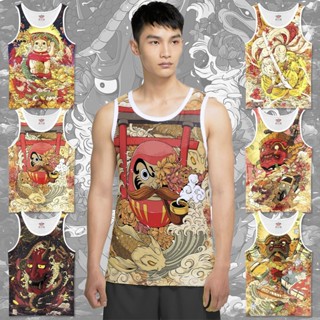 เสื้อยืดแฟชั่น ลายศิลปะญี่ปุ่น Sando สําหรับทุกเพศ