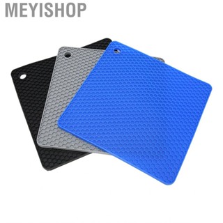 Meyishop Heat Insulated Pad Square Shape Thickened Silicone Prevent Slip Proof Mat F