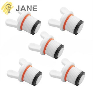 Jane ปลั๊กเชื่อมต่อ PPR พร้อมจุกปิดปลายท่อ PT ตัวผู้ 3/4 นิ้ว สีขาว สําหรับสวน 5 ชิ้น