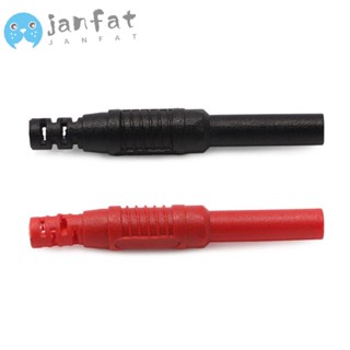 Janfat อะแดปเตอร์ปลั๊กกล้วย พลาสติก 4 มม. สีดํา แดง ปลอดภัย