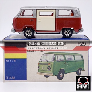 Tomy TOMICA F29-1 [VOLKSWAGEN MICROBUS] สีเงิน / แดง ผลิตในญี่ปุ่น