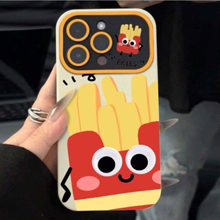 เคสโทรศัพท์มือถือแบบนิ่ม ลายเฟรนช์ฟรายส์ เบอร์เกอร์ สําหรับ Iphone 14promax 13pro 12 11 7p ZEVP