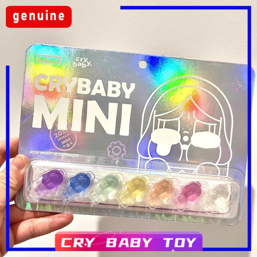 จัดส่งทันที！CRYBABY MINI doll series ทั้งกล่อง POPMART กล่องใหญ่ กล่องปริศนา ฟิกเกอร์ โมเดล กล่องสุ่ม ฟิกเกอร์ toy