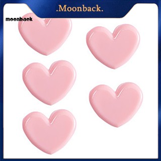 &lt;moonback&gt; คลิปหนีบกระดาษ รูปหัวใจ สีพื้น สําหรับตกแต่ง 5 ชิ้น ต่อชุด