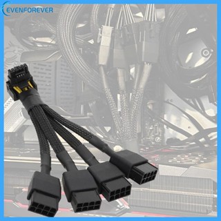 Ev ใหม่ ตัวเชื่อมต่อ 18AWG 4x 8pin PCI-e เป็น 16Pin 12+4 PCIE 5 0 12VHPWR 16P