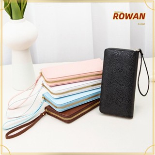 Rowans กระเป๋าสตางค์ กระเป๋าคลัทช์ หนัง PU แต่งพู่ มีซิป ขนาดเล็ก สีพื้น สําหรับผู้หญิง