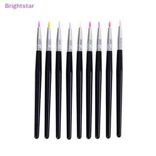 Brightstar แปรงแต่งหน้า ซิลิโคน อายไลเนอร์ เครื่องมือแต่งหน้า เล็บ DIY แปรงทาเล็บ แปรงทาสีหน้า แปรงแต่งหน้า ความงาม ใหม่