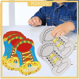 [Kokiya] เชือกผูกรองเท้า เสริมพัฒนาการเด็กวัยหัดเดิน 10 ชิ้น สําหรับเด็กผู้ชาย ผู้หญิง 3 ปีขึ้นไป