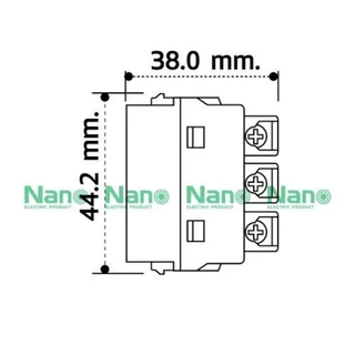 NANO เต้ารับสากล Universal ขนาด 2 ช่อง ปลั๊กสากล