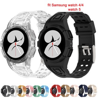 สายนาฬิกาข้อมือ แบบใส พร้อมเคส สําหรับ Samsung Galaxy Watch 6 5 4 Watch4 40 มม. 44 มม. Watch5 Watch6