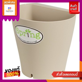 กระถางพลาสติก SPRING 13 ซม. สีน้ำตาล  PLANT POT SPRING PE PLASTIC 13CM BROWN