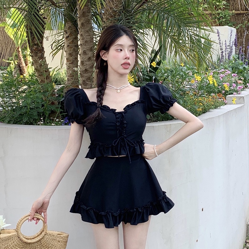 ชุดว่ายน้ํากระโปรง สไตล์ฤดูใบไม้ผลิ สําหรับผู้หญิง