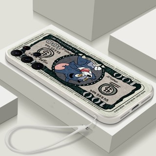 เคสโทรศัพท์มือถือ ลายการ์ตูน Tom Cat Dollars ตลก สําหรับ Samsung Galaxy S22 Plus S20 Plus S21 Ultra S22 S20 FE S21 Plus