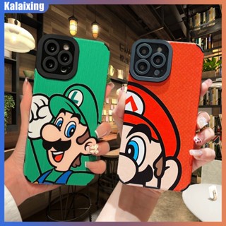 เคสโทรศัพท์มือถือหนังนิ่ม ลาย Red Mario Priting สําหรับ iPhone 14 13 12 11 Pro Max X XR Xs Max 7 8 Plus