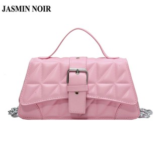 Jasmin NOIR กระเป๋าถือ กระเป๋าสะพายไหล่ ลายสก๊อต ขนาดเล็ก มีสายโซ่คล้อง สําหรับสตรี