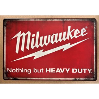 ป้ายดีบุก Milwaukee Heavy Duty (Ford Chevy Craftsman Snap On Matco Makita
