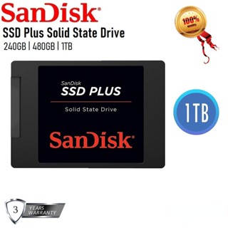 Sandisk ไดรฟ์ SSD PLUS 1TB SDSSDA-1TB SSD SATA ภายใน 2.5 นิ้ว SATA 6G/s