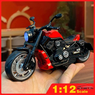 Klt โมเดลรถจักรยานยนต์ Harley Davidson Diecast 1:12 ของเล่นสําหรับเด็กผู้ชาย ของขวัญวันเกิด