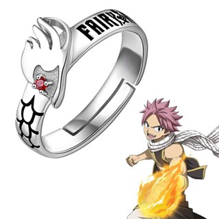 แหวนคอสเพลย์ รูปอนิเมะ Fairy Tail Etherious Natsu Dragneel ปรับได้ เครื่องประดับ สําหรับทุกเพศ