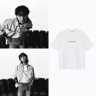 KPOP BTS JUNGKOOK CK เสื้อยืดผ้าฝ้ายผู้ชายบวกขนาดเรียบง่ายแฟชั่นหลวมคู่รักแขนสั้น