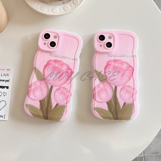 Lwy เคสโทรศัพท์มือถือแบบนิ่ม ลายดอกทิวลิป สําหรับ Oppo A17 A17k A57 A12 A7 A5s A16K A16e A16 A16s A15 A15s A35 A54 A31 2020 A9 2020 A5 2020 A53 A33 A55 A93 A36 A76 Reno 4F 4 Lite F9 F17 Pro