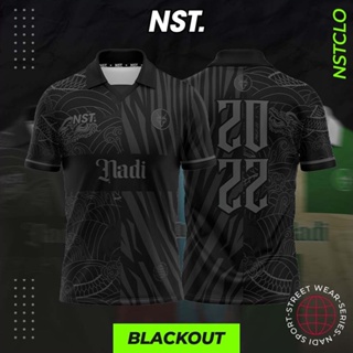 เสื้อโปโล BLACKOUT DRAGON RETRO STREETWEAR JERSEY ขนาด 100 ซม. - 160 ซม. XS - 3XL