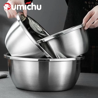 OMC 18-38ซม ชามสแตนเลสแท้ ชามผสมวัตถุดิบอาหาร แบบหนา มีหลายขนาด