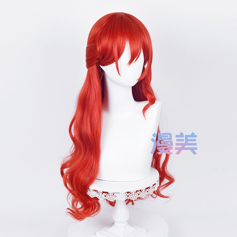 【Manmei】Honkai: Star Rail Himeko Cosplay Wig 66cm Long Red Curly Heat Resistant Synthetic Wigs ราคา ถูกที่สุด ดีลบีเคเค แกลเลอรีภาพที่ 4
