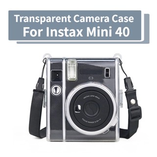 เคสกระเป๋าใส่กล้อง แบบแข็ง ประดับคริสตัลใส สําหรับ Instax Mini 40 Mini40