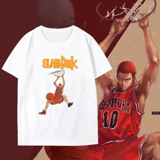 Slam Dunk Anime Merchandise Short-Sleeved T-Shirt Sakuragi Flower Road Kaede Rukawa Basketball Sports Top Summer Tr_09